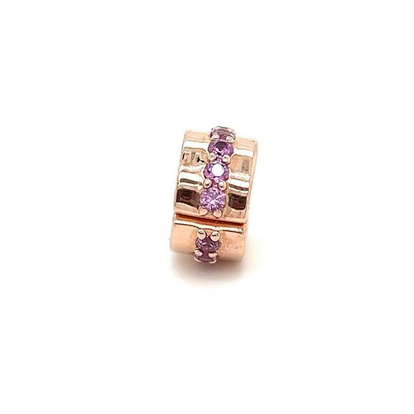 Pandora Rose Gold Pink Cz Clip Charm - Picture 4 of 5